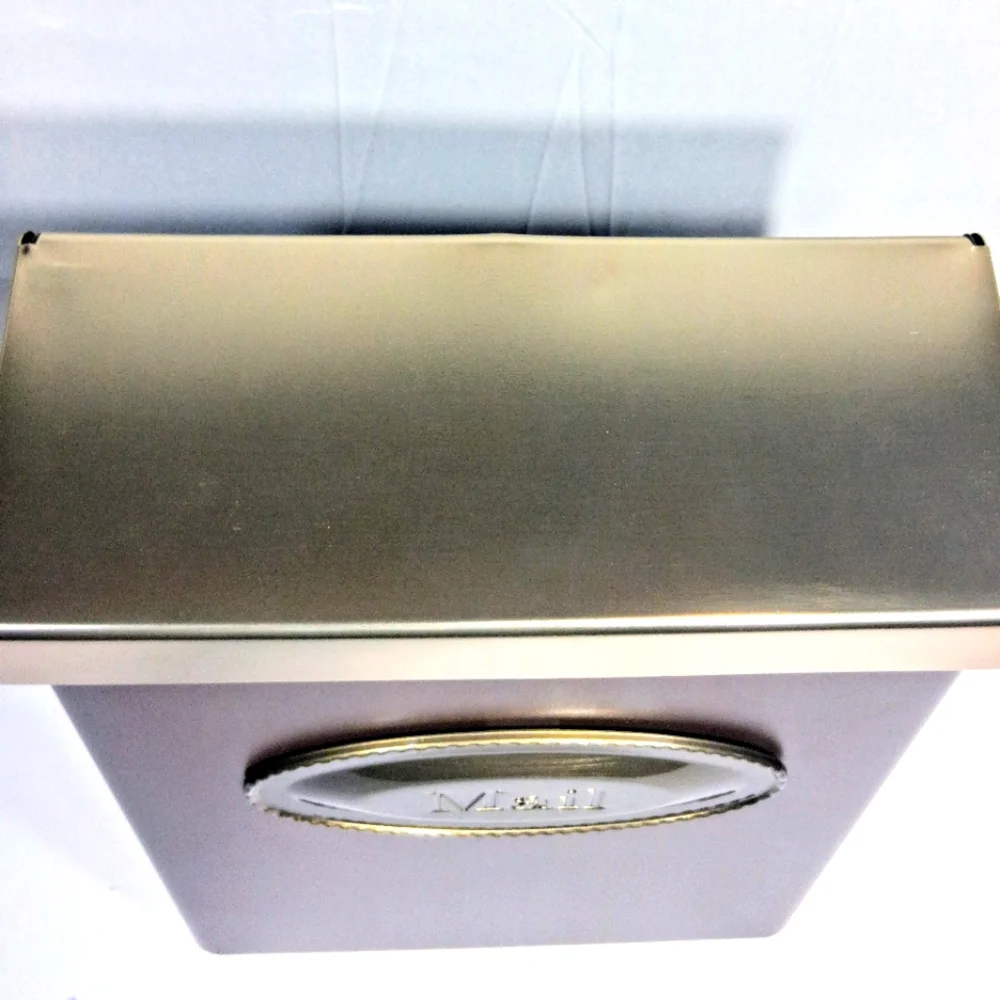 Architectural Designer Galvanized Bronze Top Load Wall Mount Locking NWB Mailbox - Picture 9 of 11